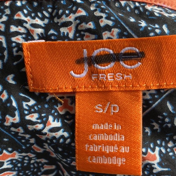 Joe Fresh Orange and Blue Button Down Shirt - Picture 7 of 8